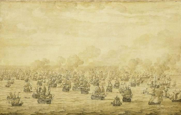 Willem van de Velde the Elder The First Battle of Schooneveld, 28 May 1673 Norge oil painting art